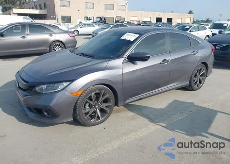 2020 Honda Civic Sport из США, поврежденный, VIN 19XFC2F80LE019492